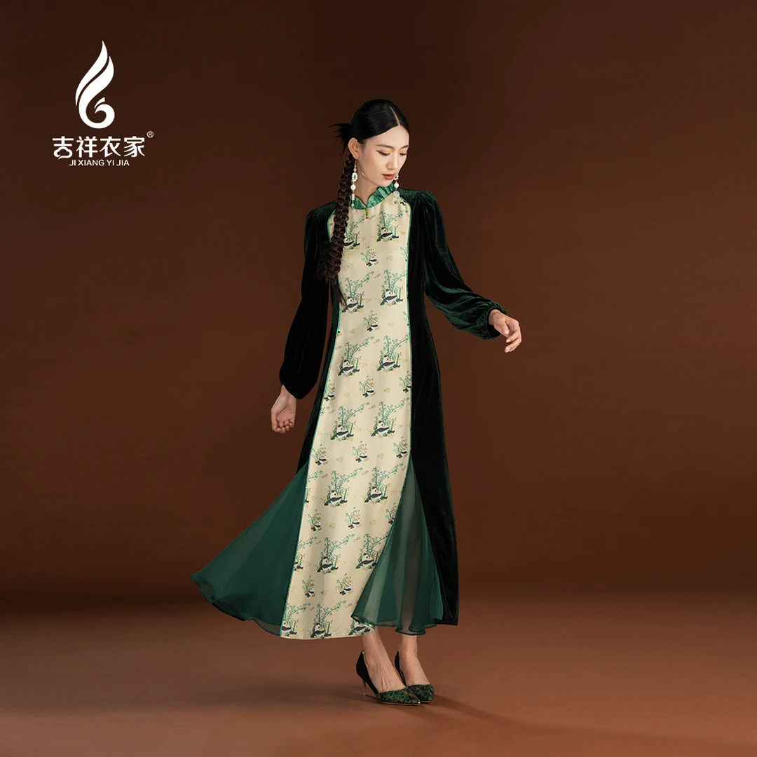 JIXIANGYIJIA/吉祥衣家月华独清（连衣裙）943237129