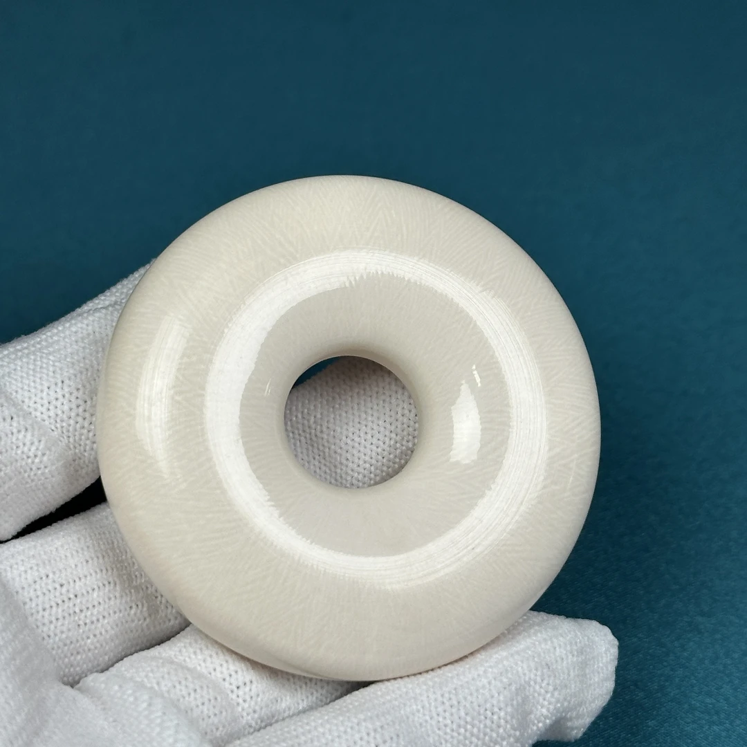 E6389天然猛犸牙 平安扣 扣子57.3x15.5x14.3mm48.2克支持鉴定 假