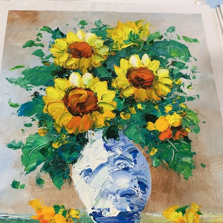 油画50*50手绘油画