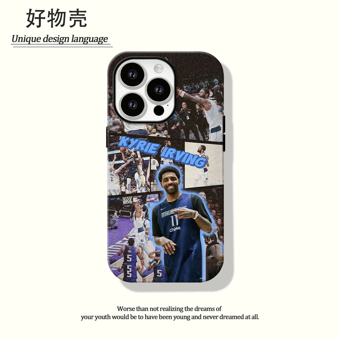 凯里欧文菲林二合一适用苹果17promax华为vivo小米oppo手机壳防汗