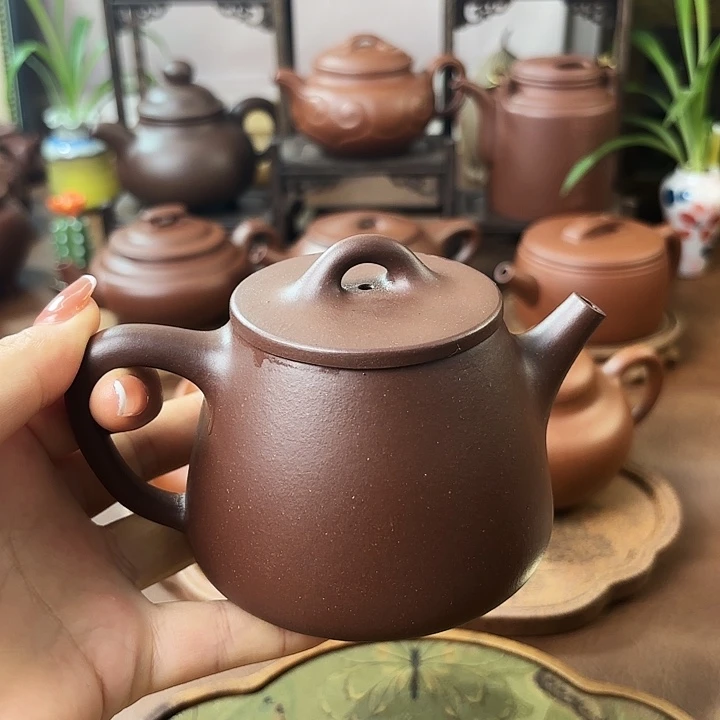茶壶紫砂高瓢 紫泥 230cc