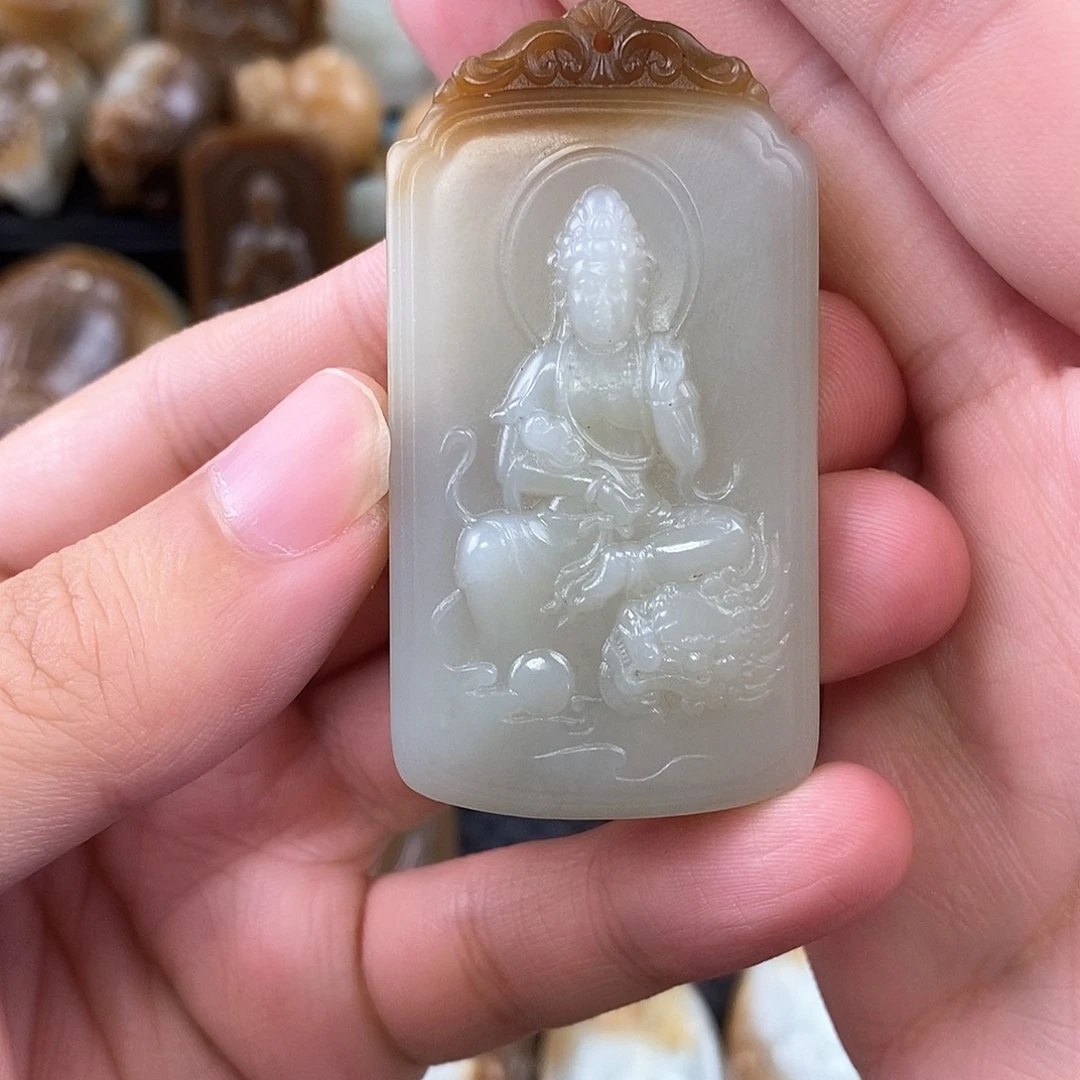 和田玉未镶嵌挂件