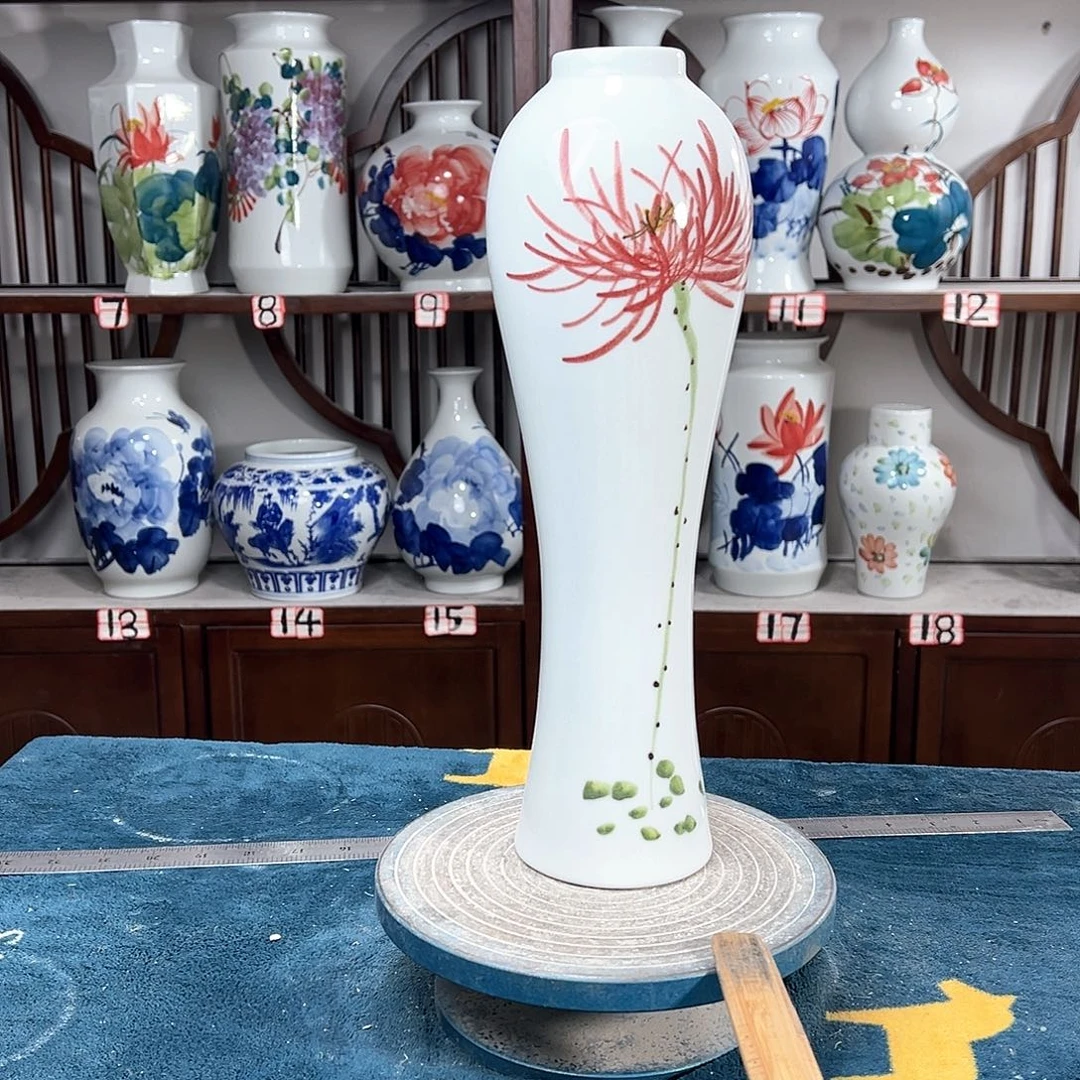 摆件景德镇陶瓷美红红