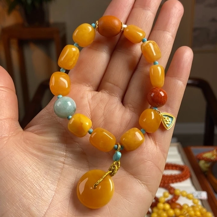 琥珀手链未镶嵌蜜蜡手串12