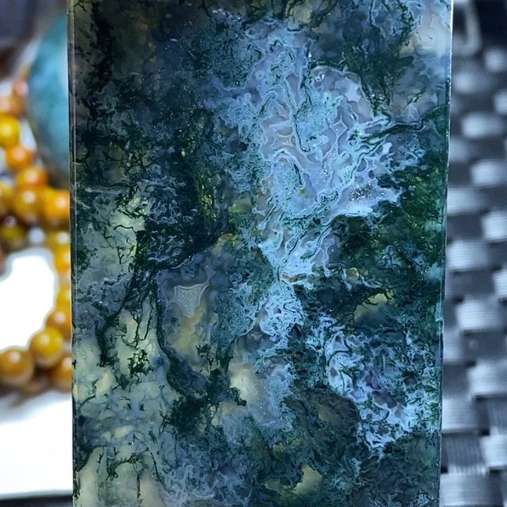 玛瑙/玉髓颈饰足银镀金镶嵌疯**玉