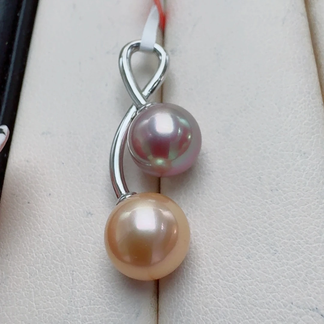 淡水珍珠银S925镶嵌颈饰@@d162