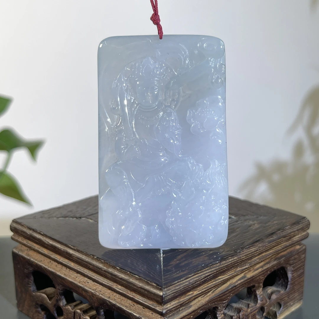 JCB03-156   天然缅甸翡翠A货   文殊