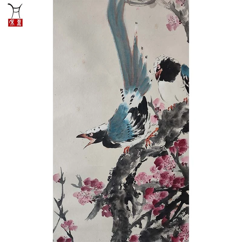 J1017花鸟立轴34x134/4.1平尺