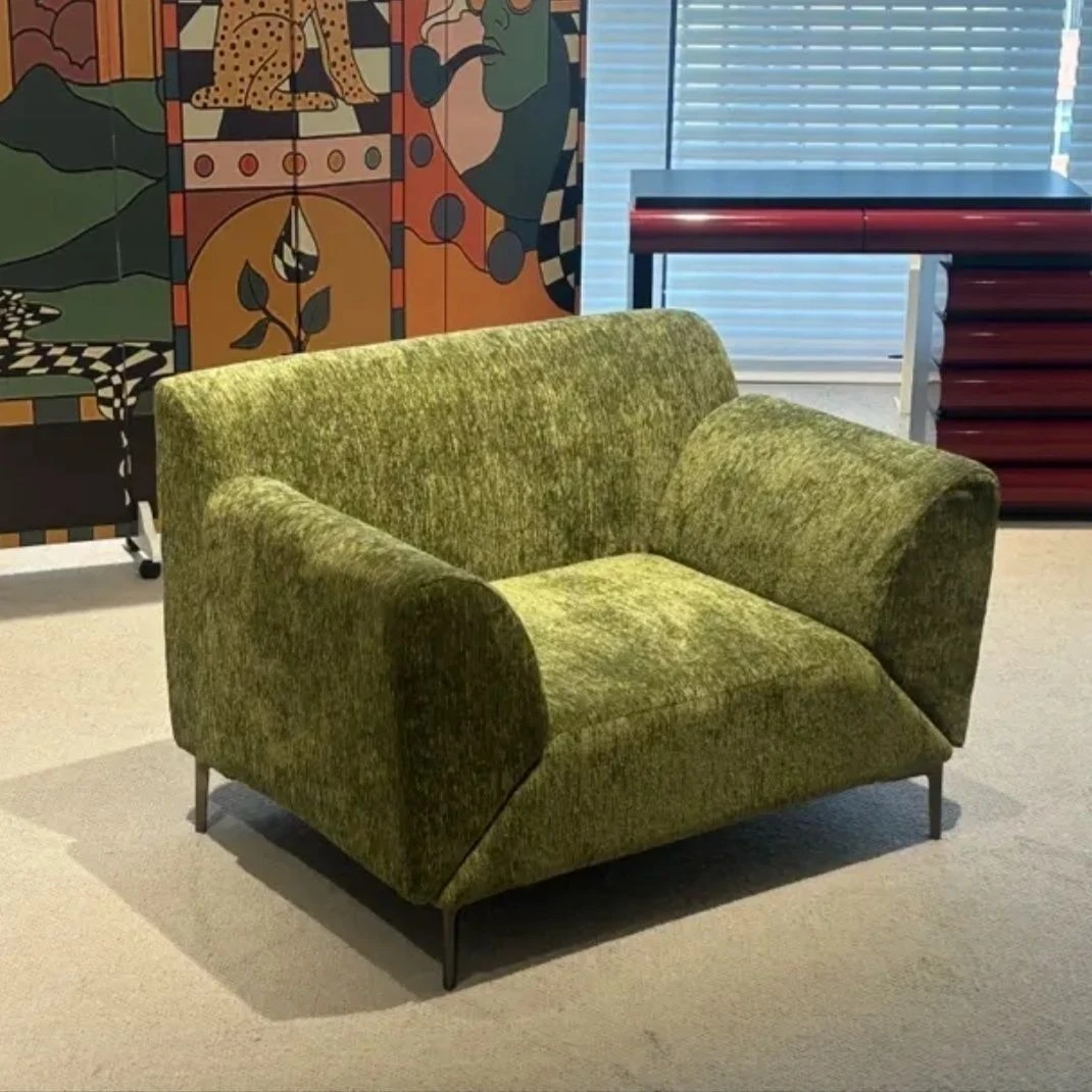 休闲椅北欧轻奢意式极简单人椅法式简约客厅阳台懒人沙发躺椅可坐