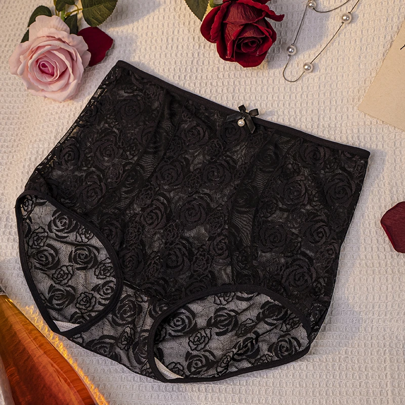 语萱娜【120-220斤】大码内裤女性感时尚三角裤4条AX540