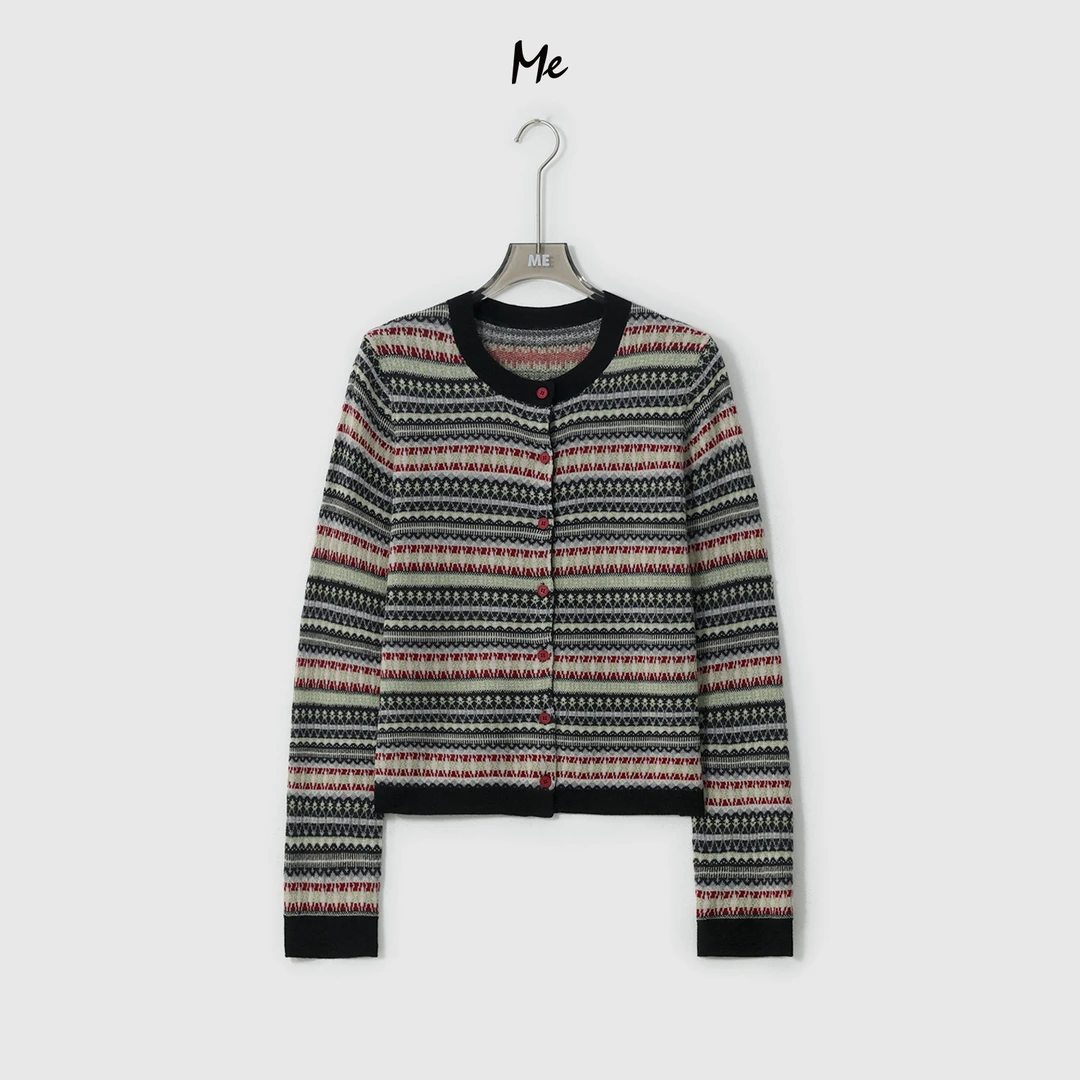 ME【西西里】绵羊毛混纺绵柔复古费尔岛时尚百搭休闲毛衣MESA0841