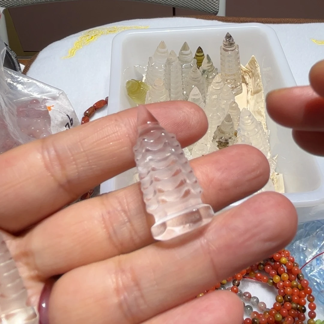 水晶珠宝半成品未镶嵌9****霖摆件摆件