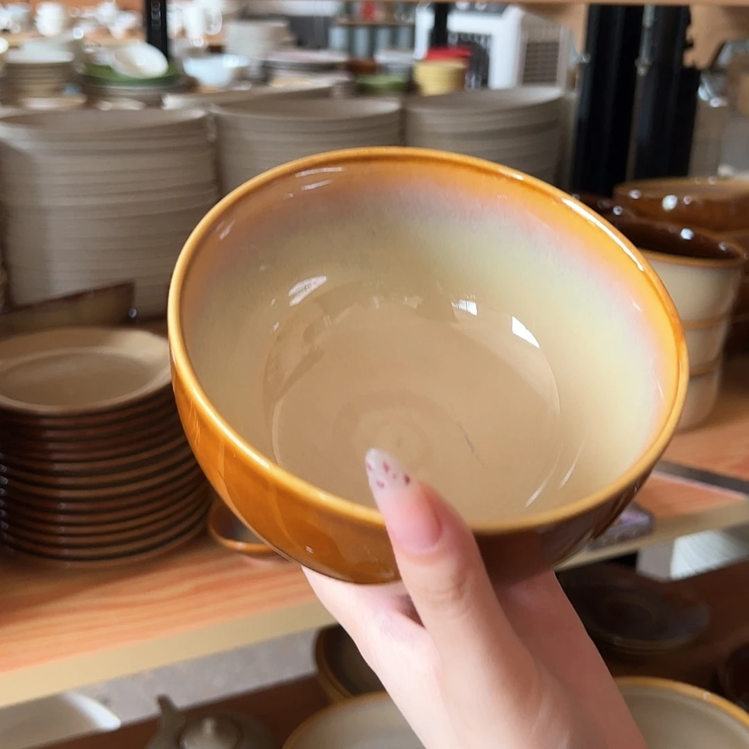新骨瓷113微瑕曼谷棕5.5寸米饭碗