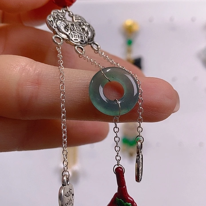 安***饶翡翠未镶嵌耳饰翡翠