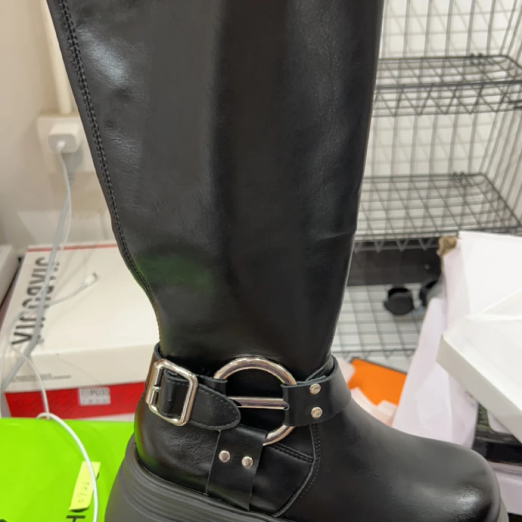 时装靴中筒靴马丁靴黑色时尚短靴女鞋女靴长靴