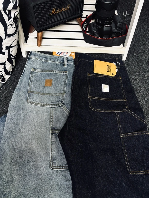 卡家 重磅直筒牛仔裤