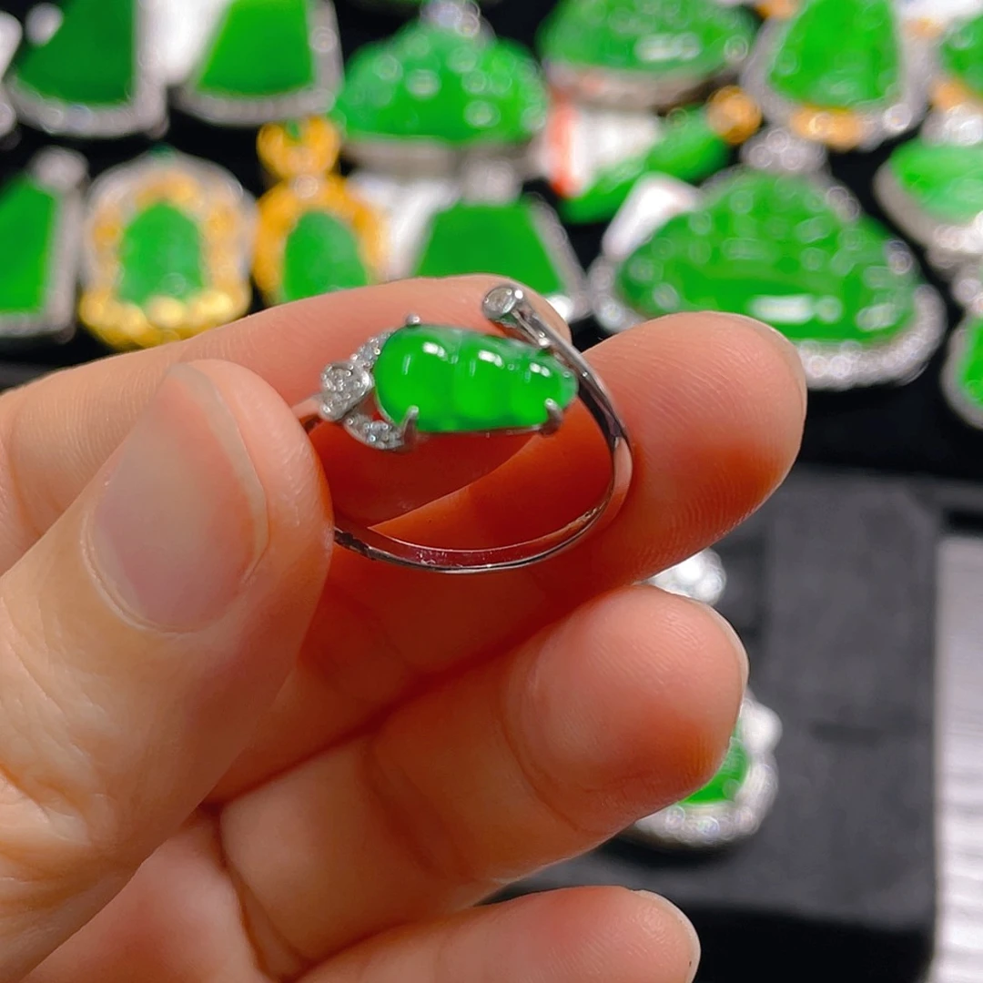 翡翠银S925镶嵌吊坠(不含链)