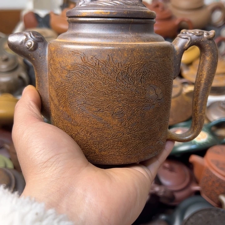 紫砂茶壶紫砂壶微瑕两处炸口