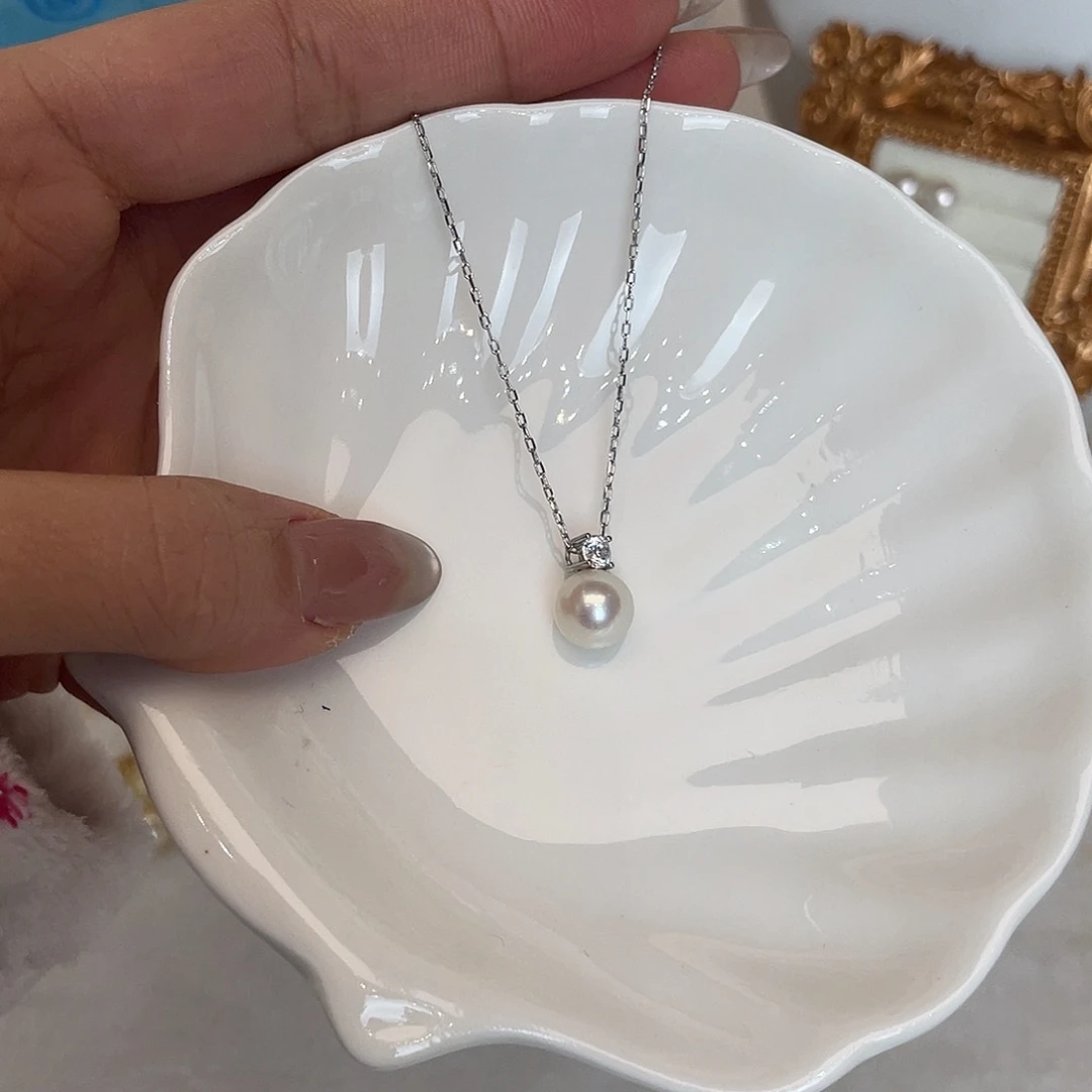 颈饰海水珍珠银S925镶嵌
