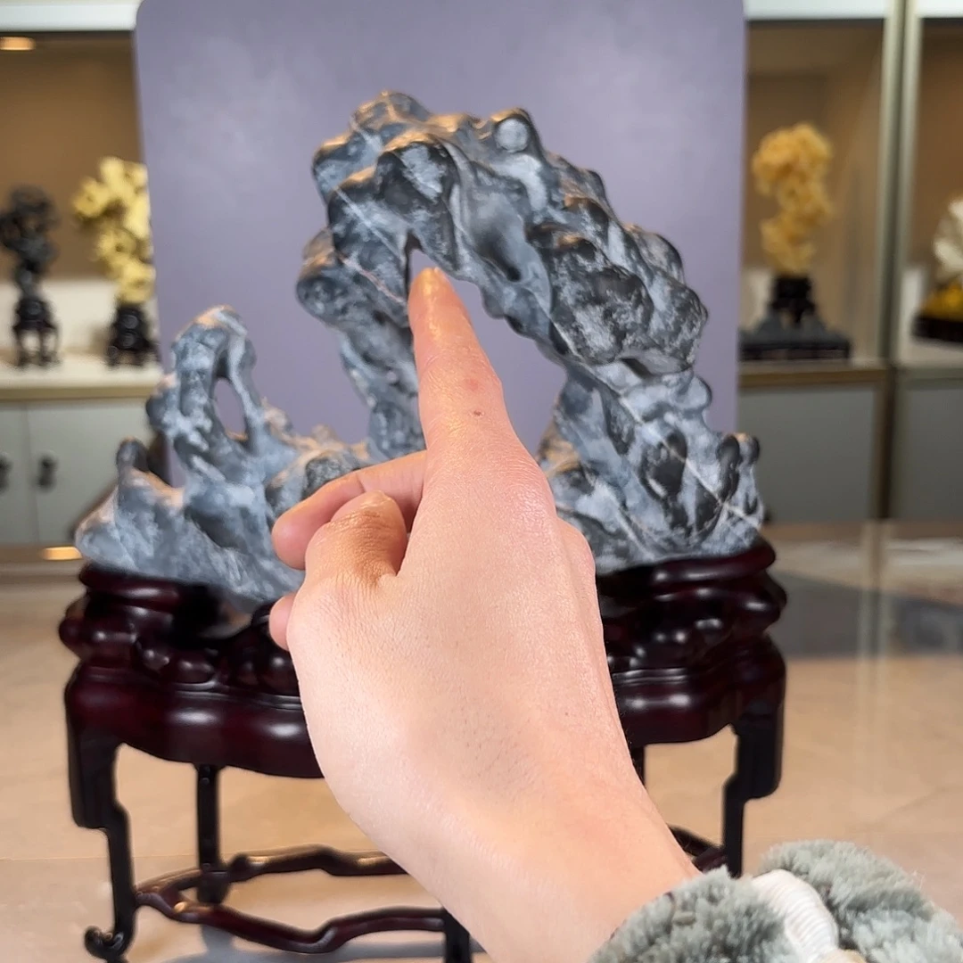 用***5灵璧石手工雕刻奇石摆件