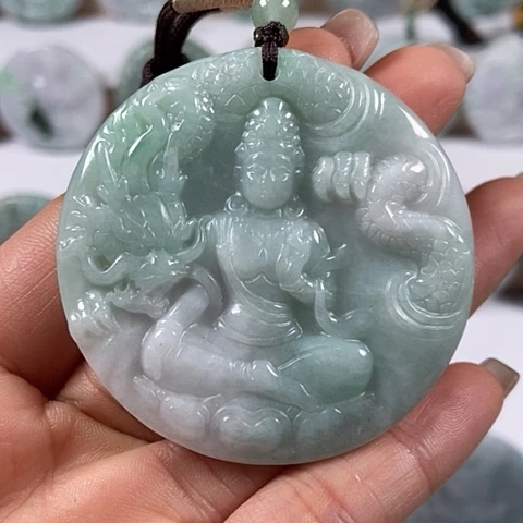 翡翠颈饰未镶嵌玉龙观音福利
