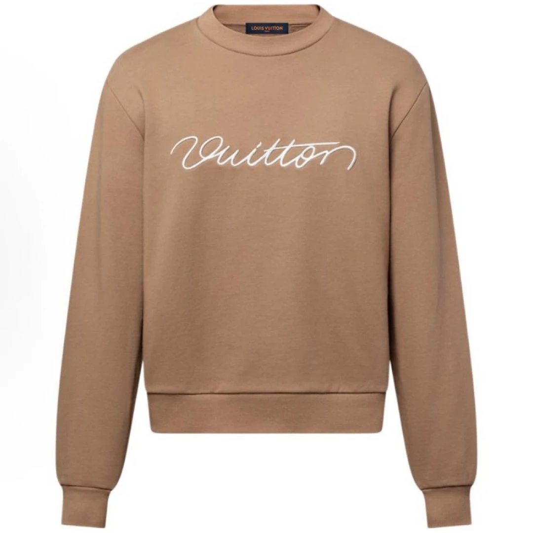 未使用 LouisVuitton/路易威登 25SS 草写刺绣logo卫衣/M码/M2091