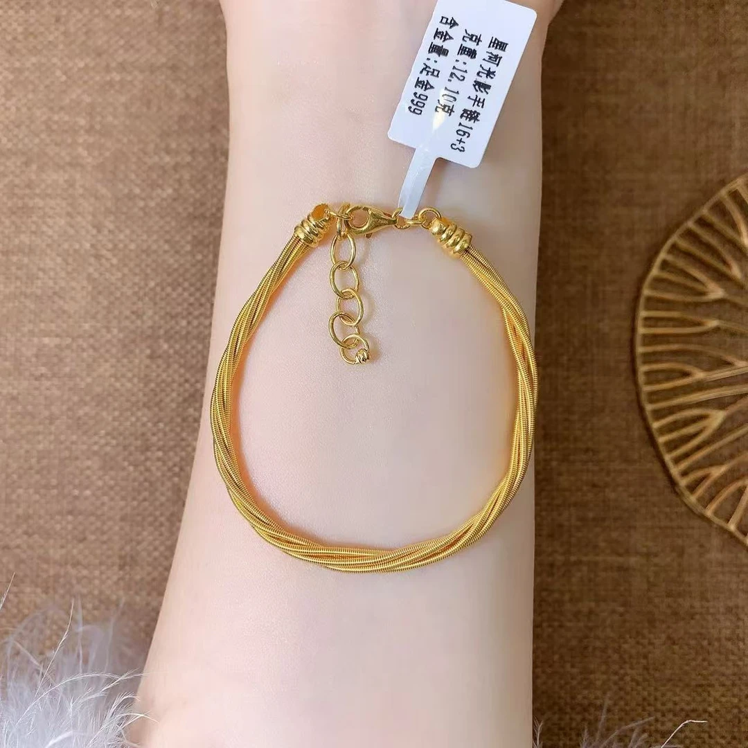 【伟新源】足金999 5G工艺 星河光影手链12.1克