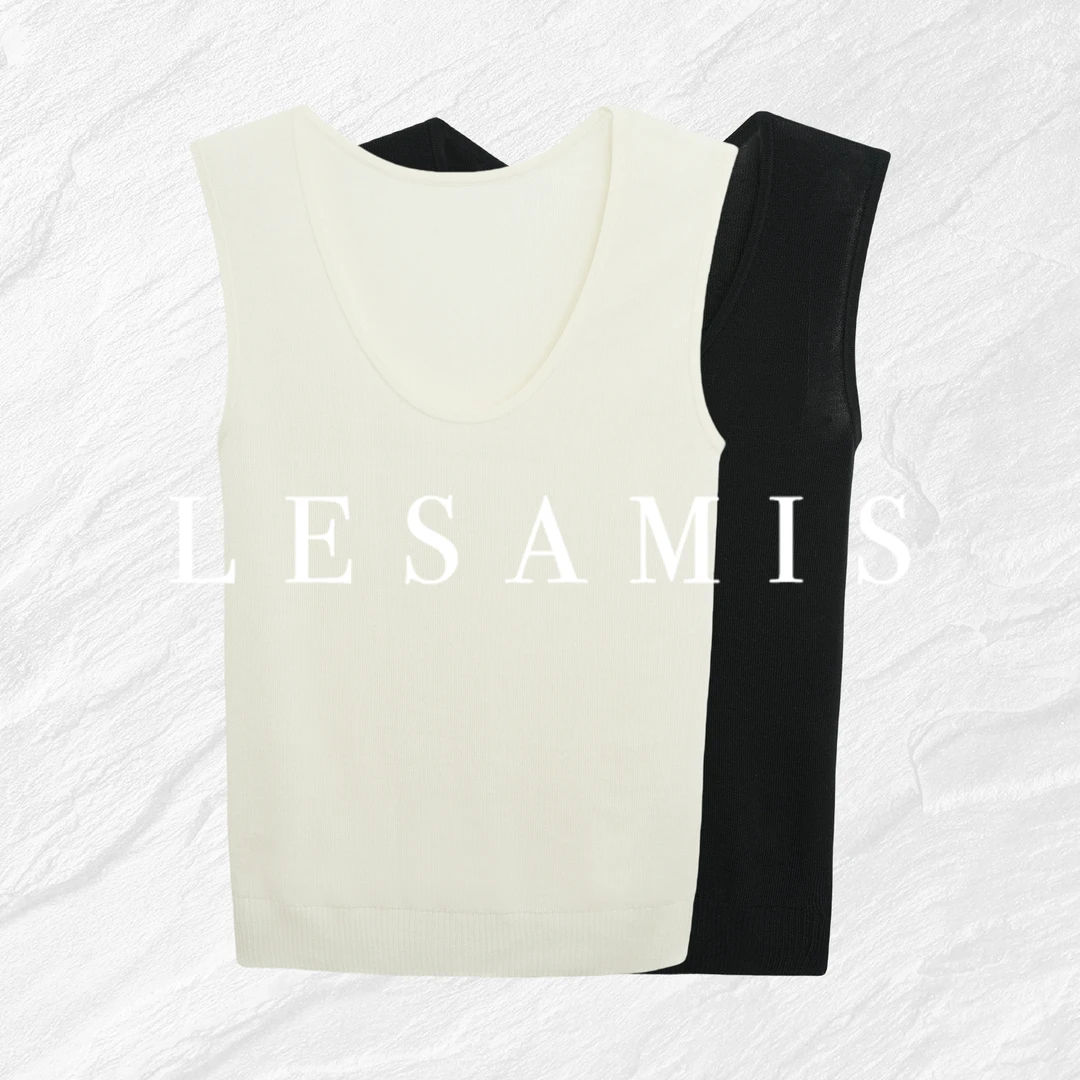 LESAMIS·「百搭伴侣」早春新款桑蚕丝简约气质背心7710031