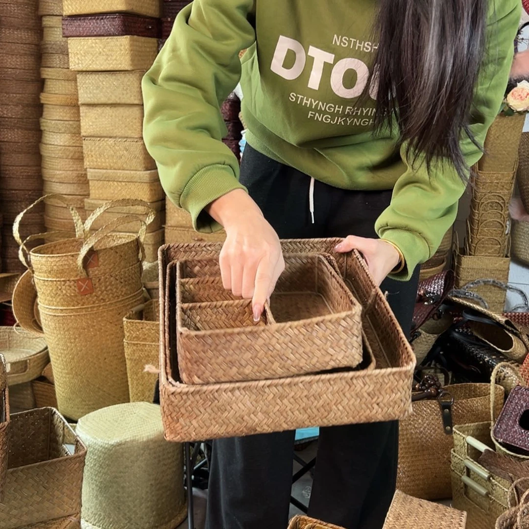 草编草编包/草编收纳盒微瑕疵