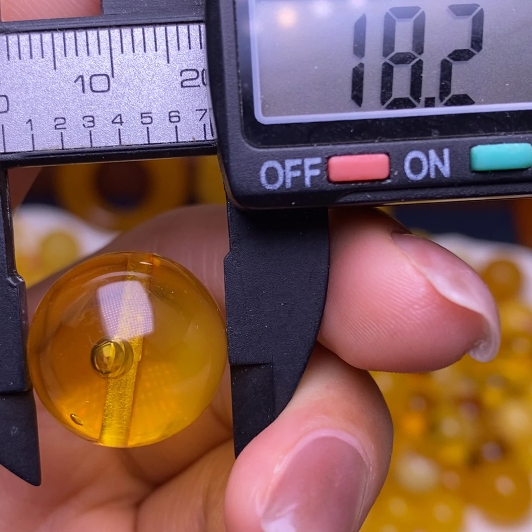 未镶嵌琥珀裸石活水胆圆珠