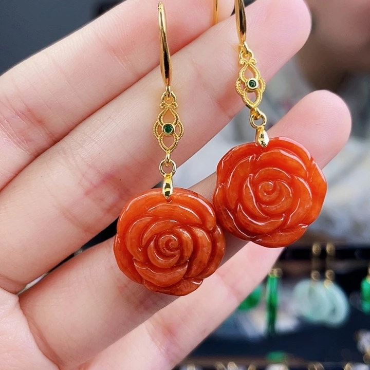 翡翠耳饰未镶嵌饰品