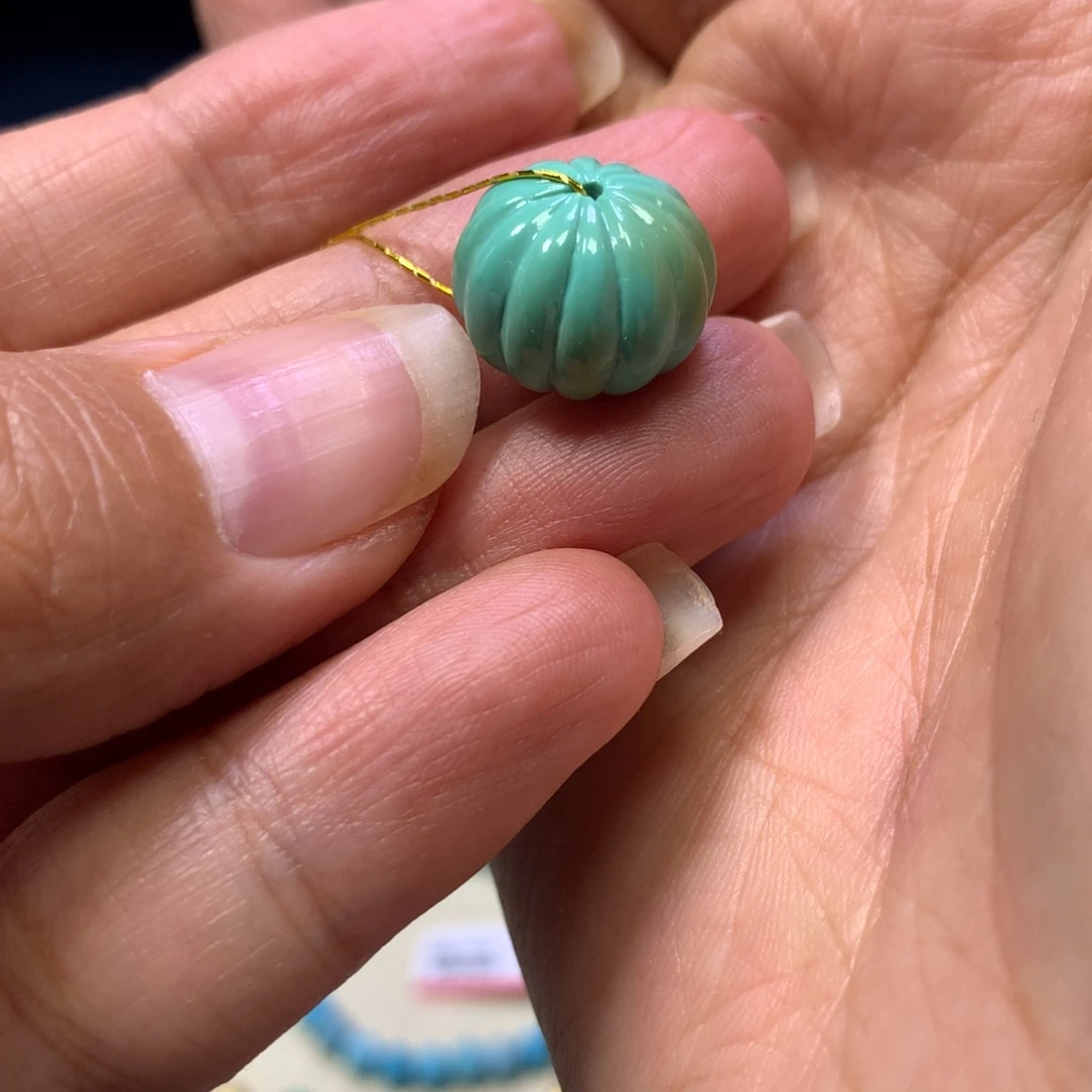 绿松石未镶嵌南瓜珠