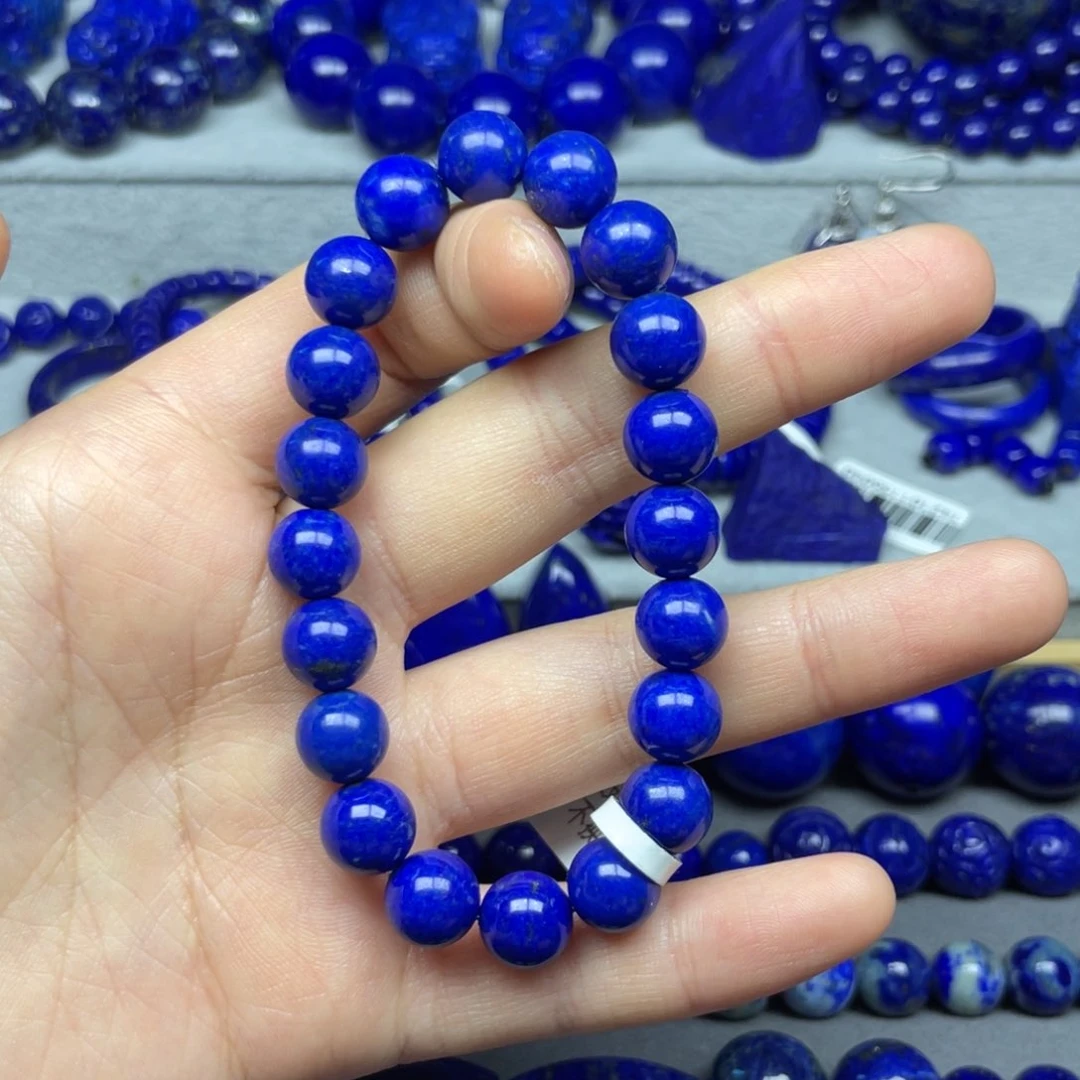 青金石未镶嵌手串9+不***酱