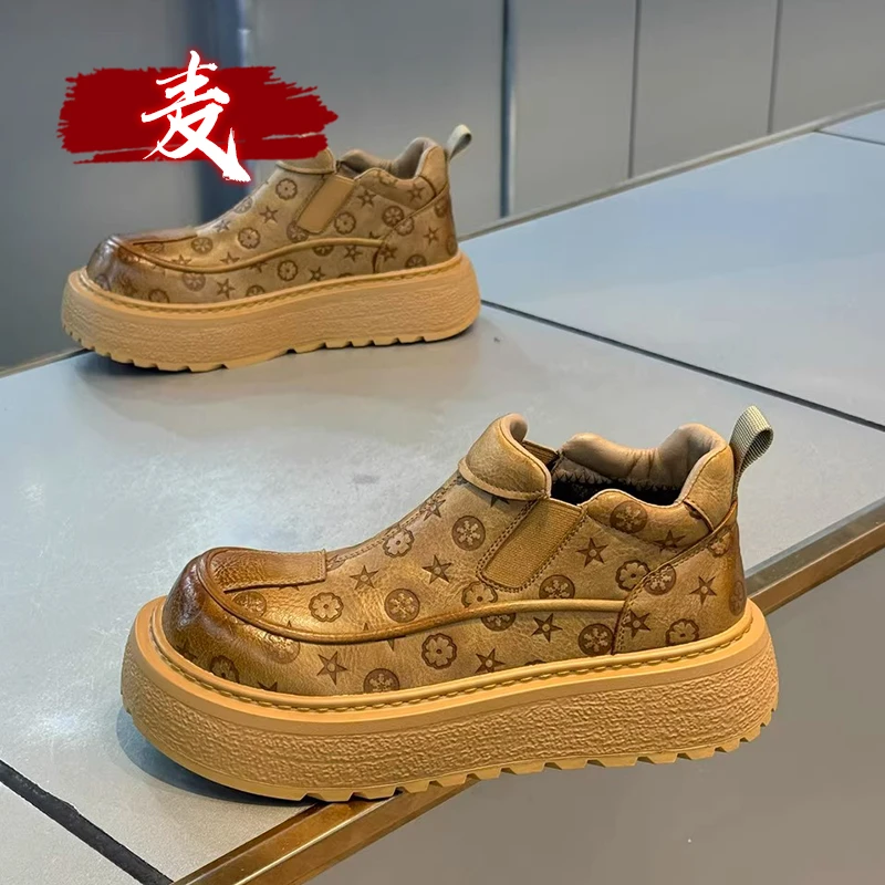 切尔西马丁靴男冬季2025新款英伦风中帮男士复古机车增高工装靴子