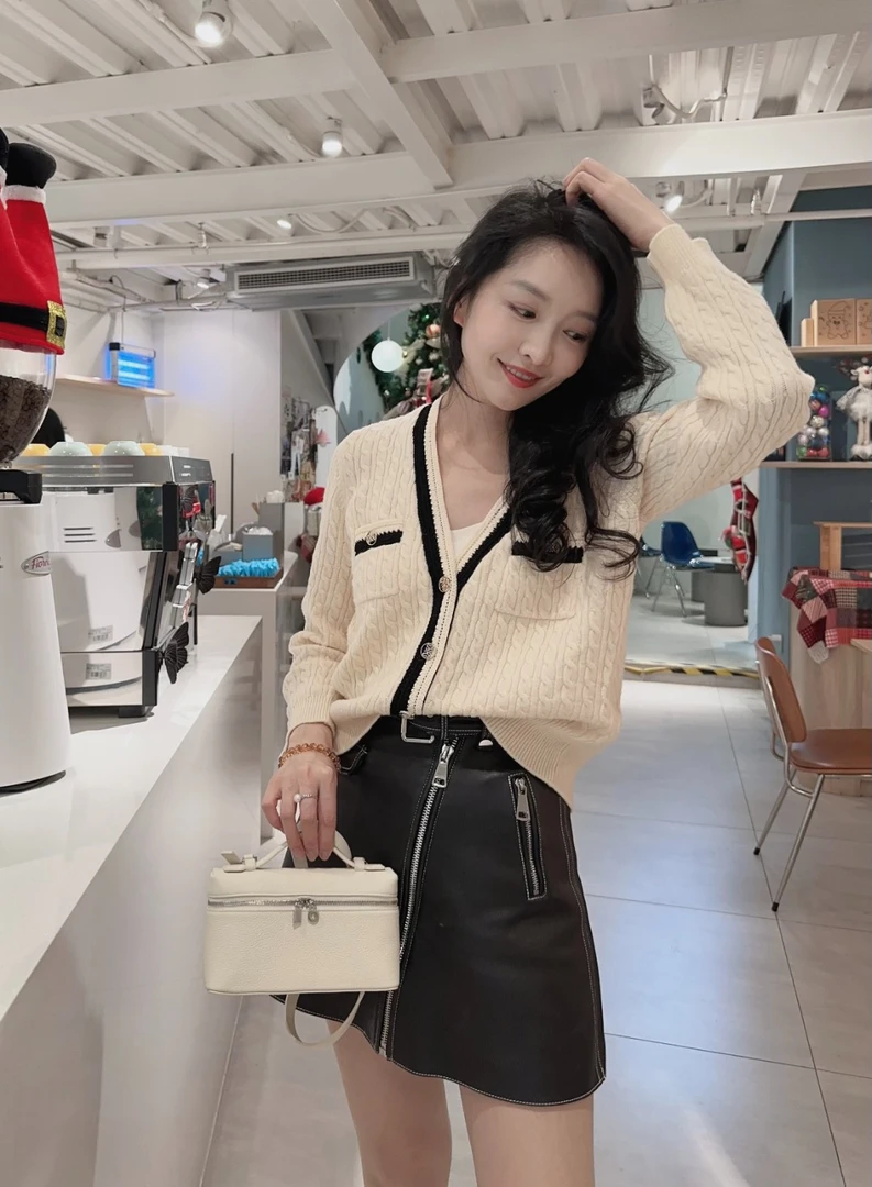 新款LP饭盒包进口皮单肩手提包时尚真皮休闲爆款女包百搭温柔