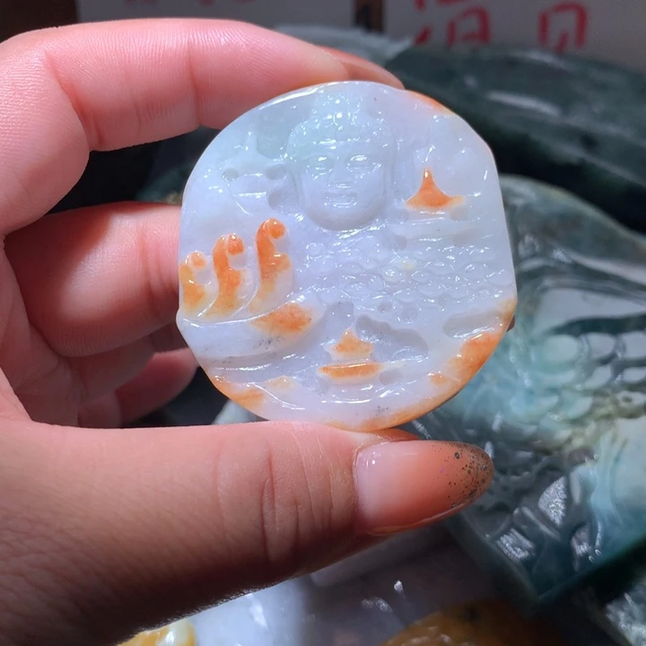 翡翠未镶嵌颈饰保真天然A货翡翠