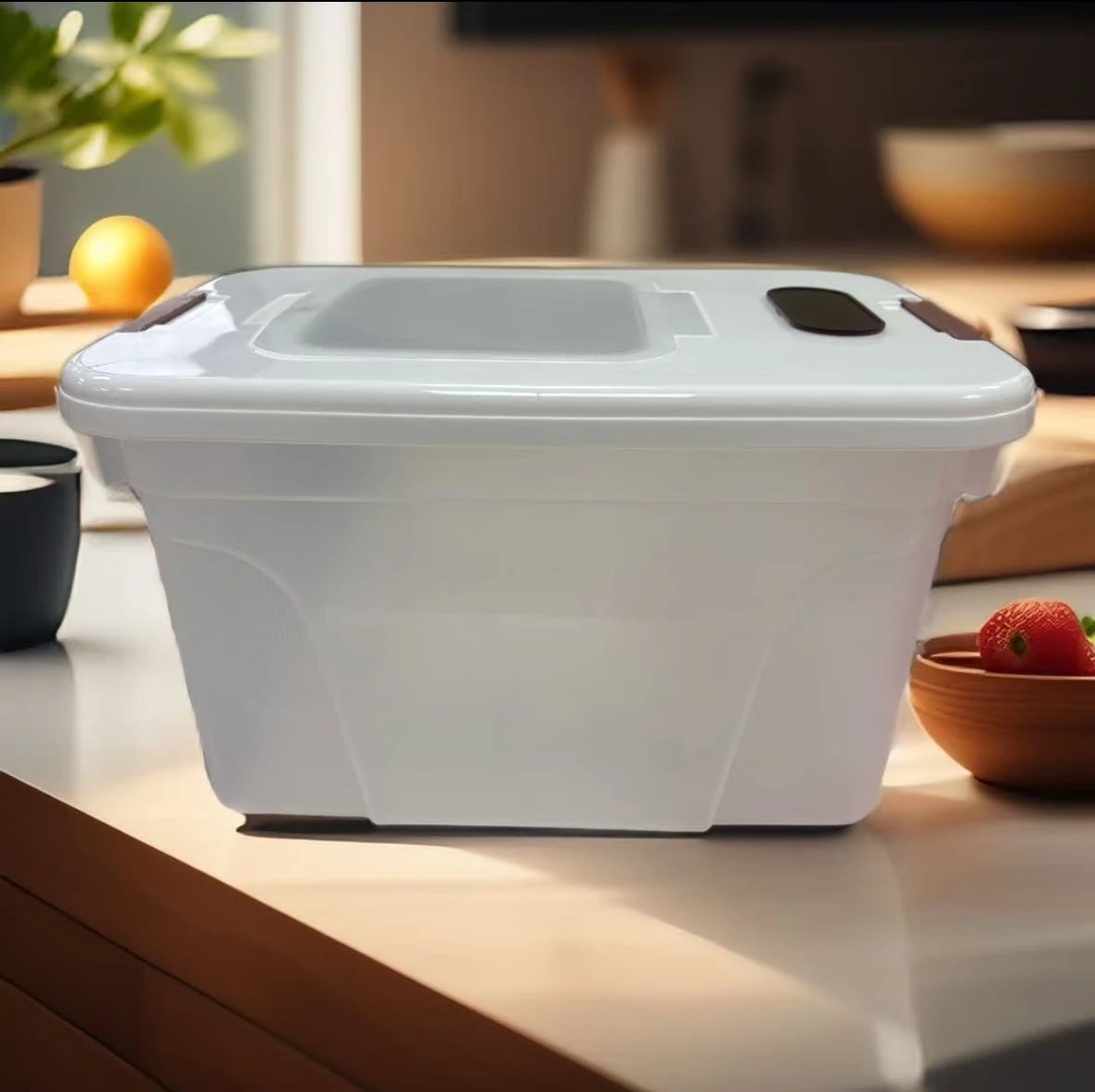 磁吸款透明米桶【约15斤装】厨房塑料米箱防虫防潮加厚翻盖防尘粮罐