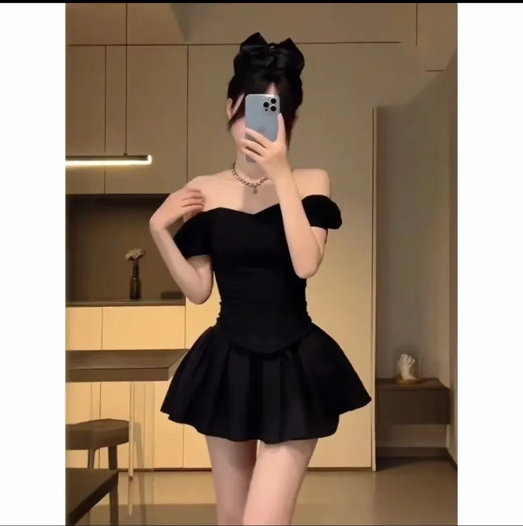 公主微胖大码千金风纯欲辣妹立体鱼骨收腰抹胸90009蓬蓬裤裙90010