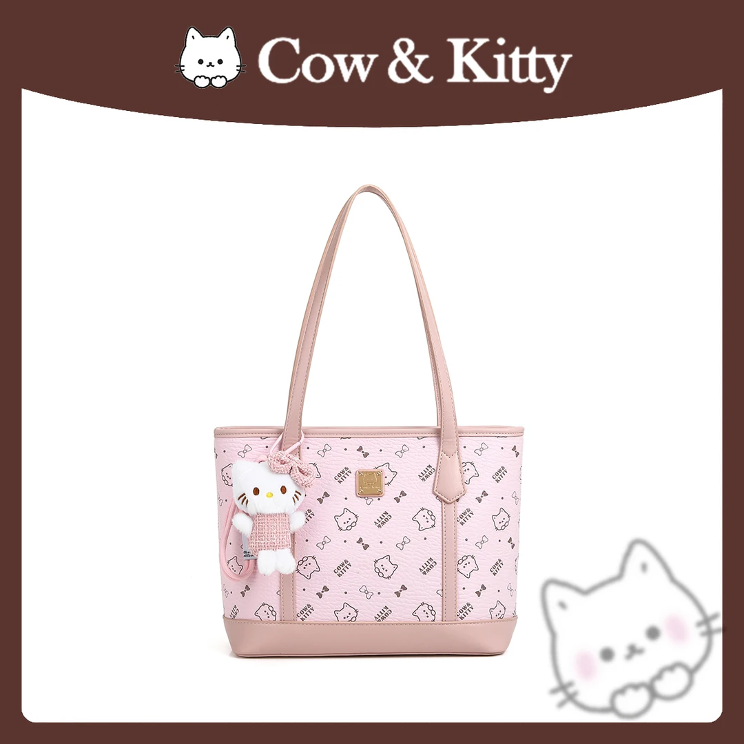 【刘叮当甄选】CowKitty/女士百搭大容量托特包手提单肩包8003粉