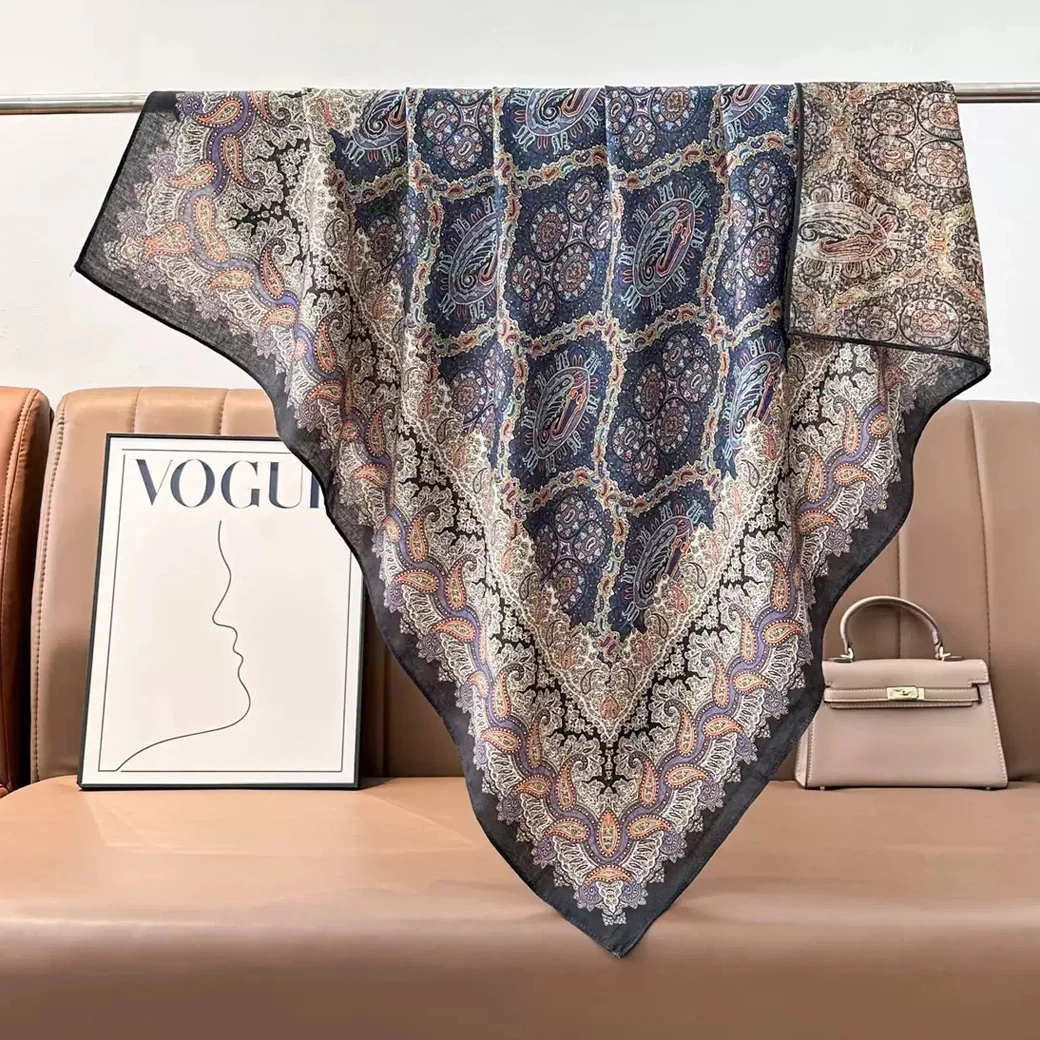 A-415（如意）双面色磨毛绒85大方巾百搭围巾女秋冬季护颈脖披肩