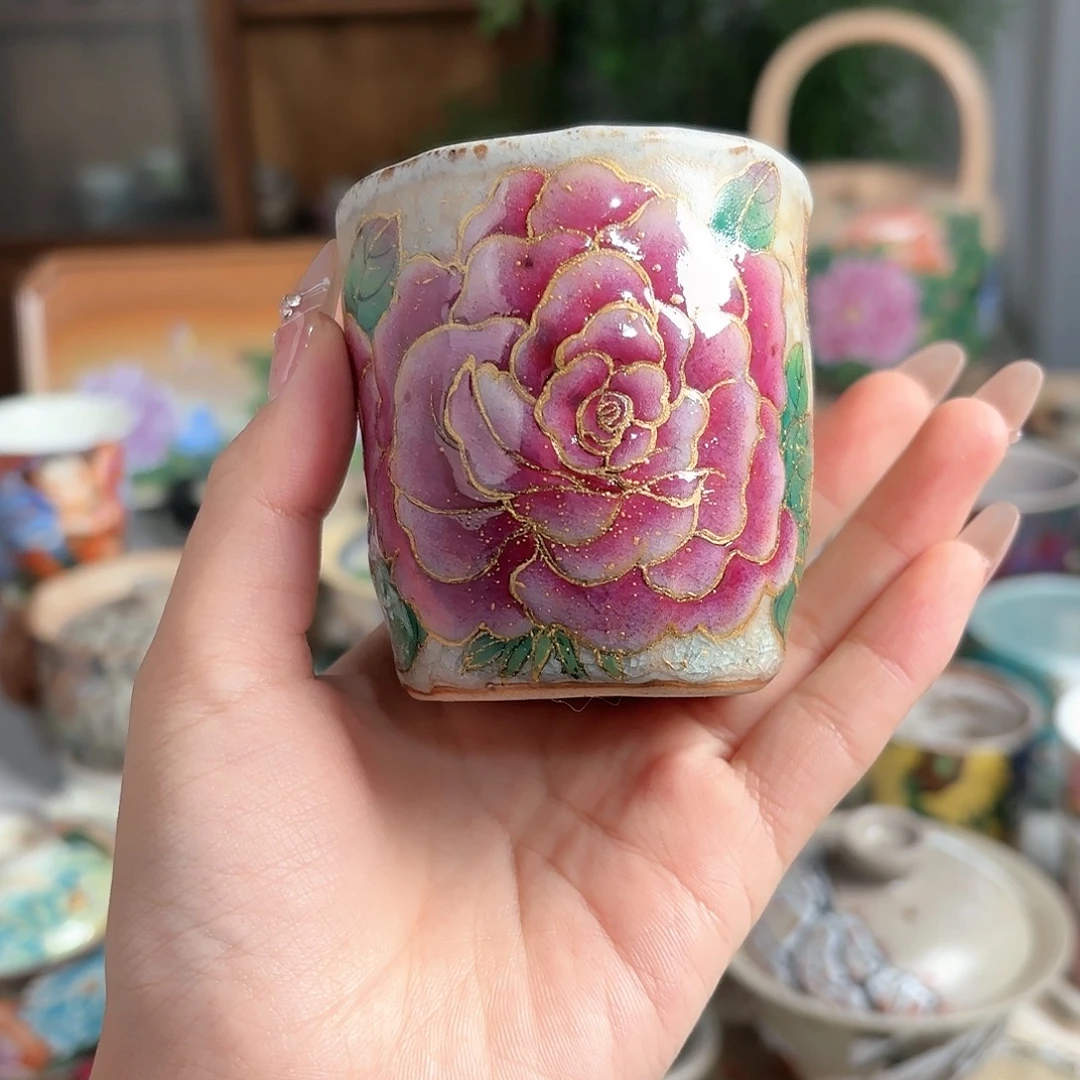 景德镇手绘高温釉下彩陶瓷茶具