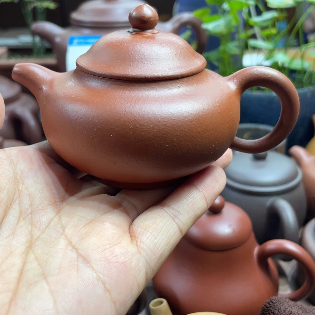 紫砂茶壶玉乳鱼籽朱泥