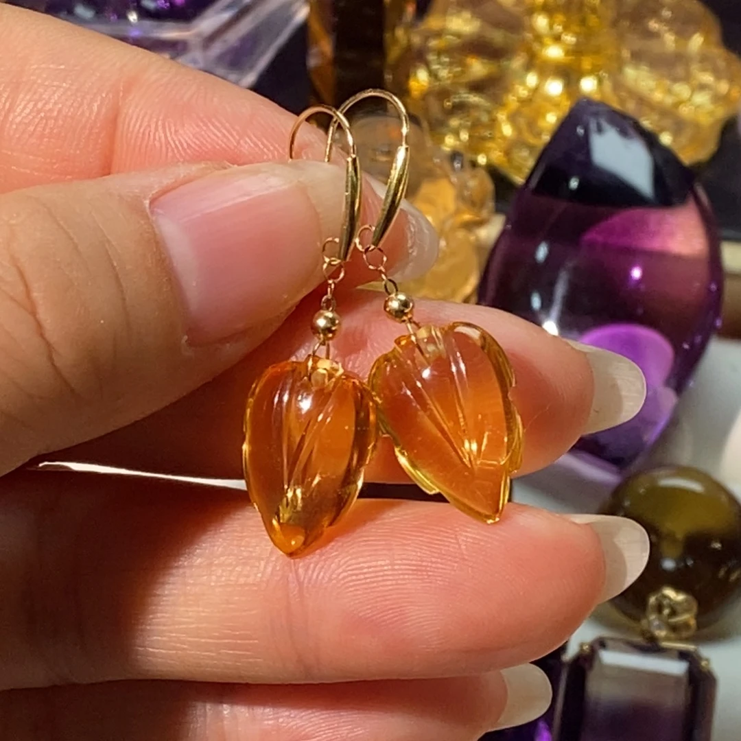 耳饰水晶18K金镶嵌