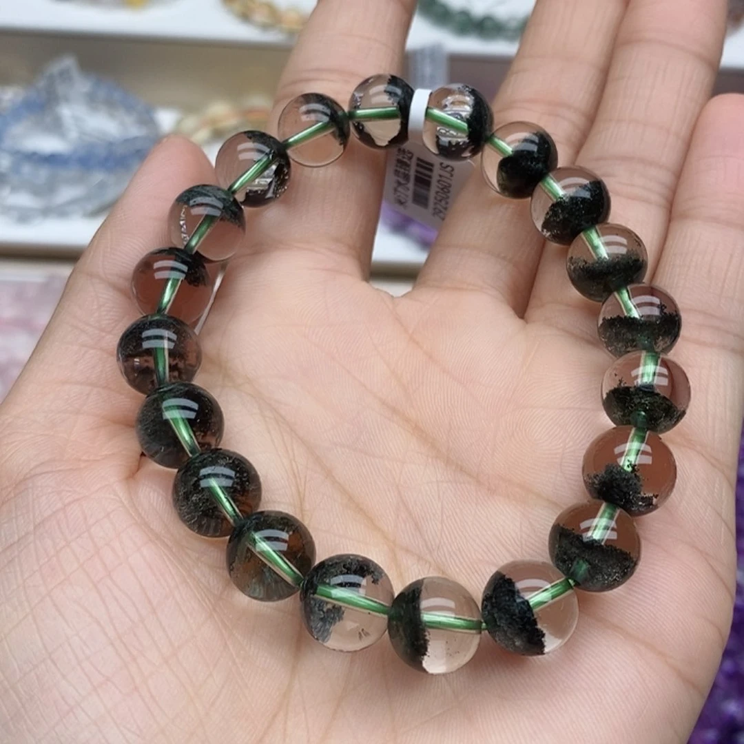水晶手链未镶嵌绿幽灵聚宝盆10