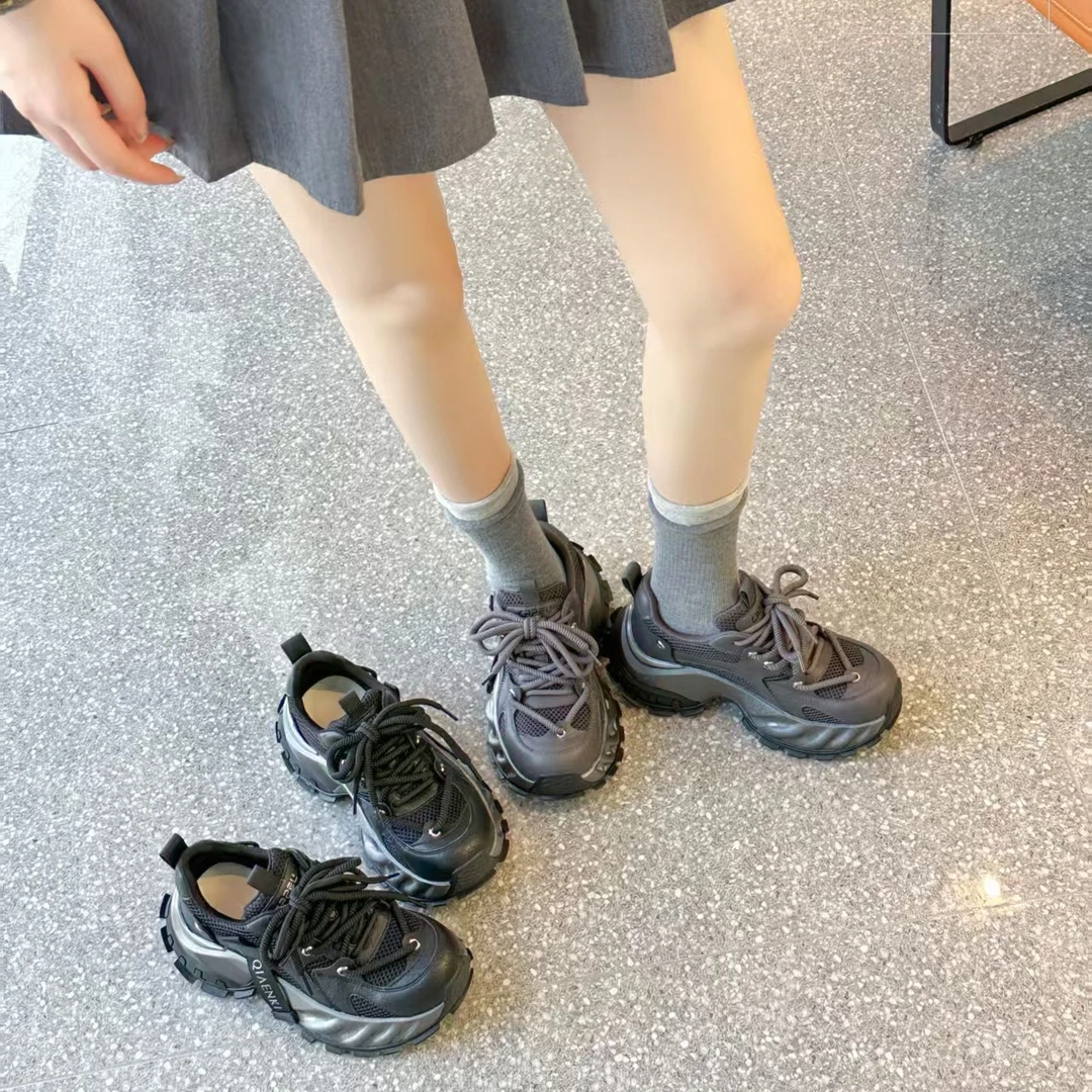 老爹鞋增高透气时尚休闲鞋厚底英伦风运动冬季