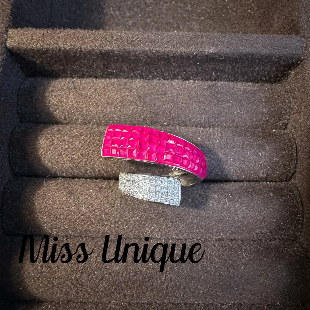 C3450红刚无边镶弧形戒指