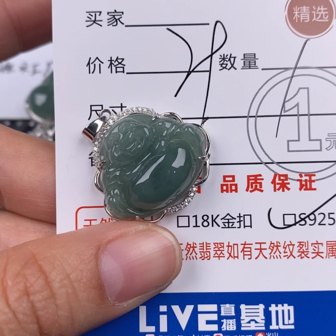 翡翠银S925镶嵌颈饰