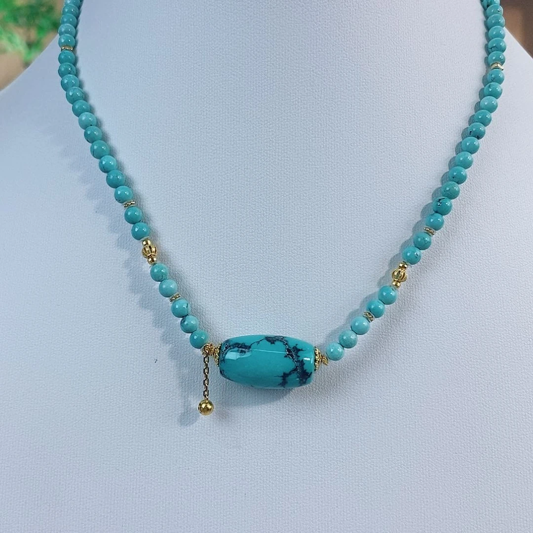 18K金镶嵌绿松石珠宝奇石