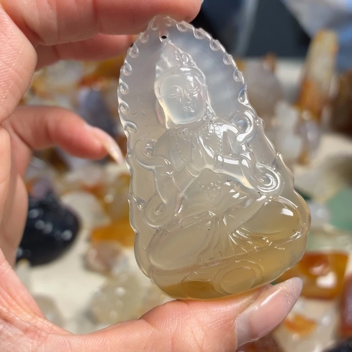 玛瑙/玉髓未镶嵌吊坠(不含链)