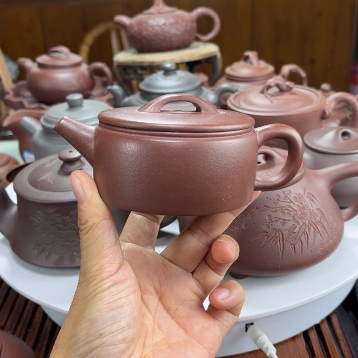 紫砂茶壶紫砂花茶